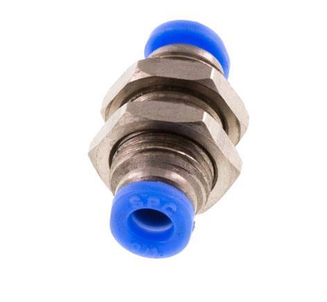 1/8''-Steckverschraubung Messing/PBT NBR Bulkhead [2 Stück]