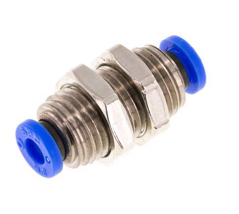 3/16''-Steckverschraubung Messing/PBT NBR Bulkhead [2 Stück]