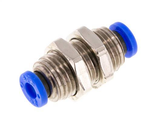 3/16''-Steckverschraubung Messing/PBT NBR Bulkhead [2 Stück]