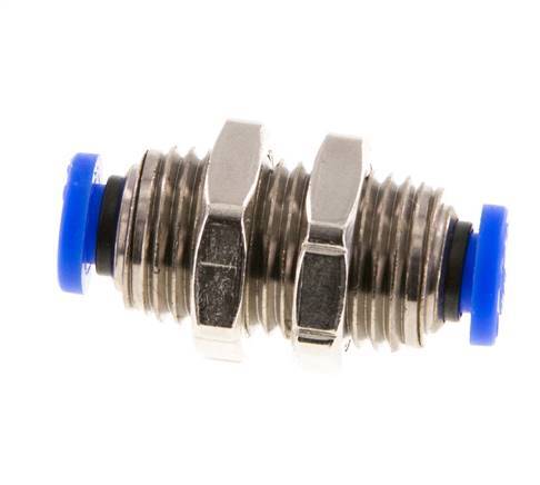 3/16''-Steckverschraubung Messing/PBT NBR Bulkhead [2 Stück]