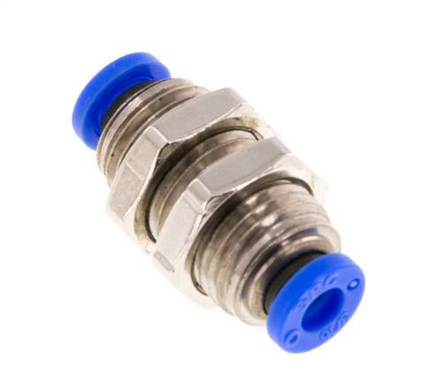 3/16''-Steckverschraubung Messing/PBT NBR Bulkhead [2 Stück]