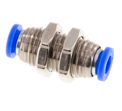 1/4'' Steckverschraubung Messing/PBT NBR Bulkhead [2 Stück]
