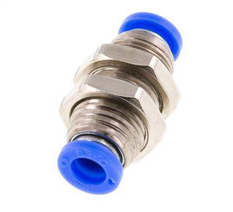 1/4'' Steckverschraubung Messing/PBT NBR Bulkhead [2 Stück]