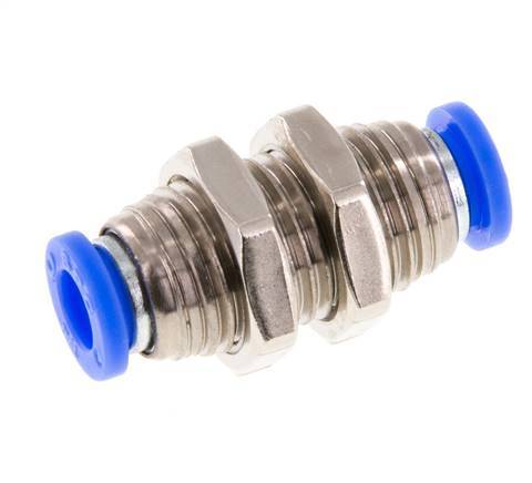 1/4'' Steckverschraubung Messing/PBT NBR Bulkhead [2 Stück]