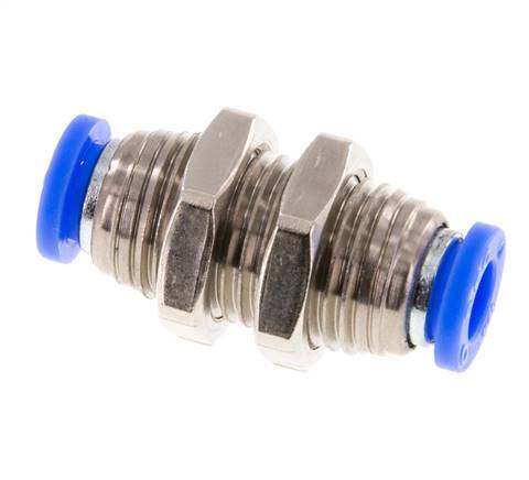 1/4'' Steckverschraubung Messing/PBT NBR Bulkhead [2 Stück]