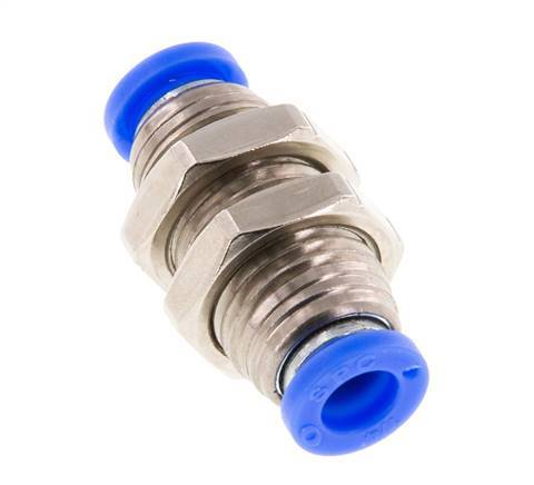 1/4'' Steckverschraubung Messing/PBT NBR Bulkhead [2 Stück]