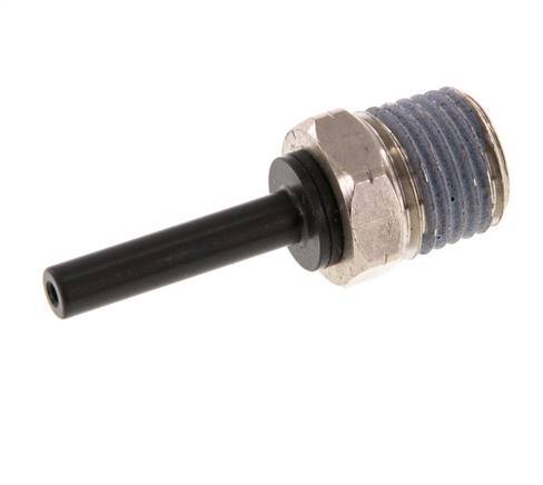 3/16'' x 1/4'' NPT Plug-in Fitting with Male Threads Brass/PBT NBR [2 Pieces]