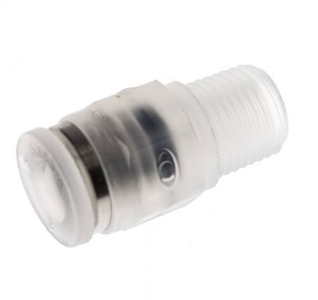 6mm x R1/8'' Push-in Fitting with Male Threads PA EPDM/PTFE