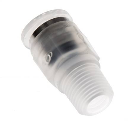 6mm x R1/8'' Push-in Fitting with Male Threads PA EPDM/PTFE