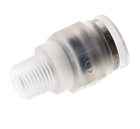 8mm x R1/8'' Push-in Fitting with Male Threads PA EPDM/PTFE