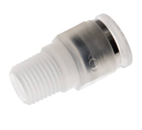 10mm x R1/4'' Push-in Fitting with Male Threads PA EPDM/PTFE