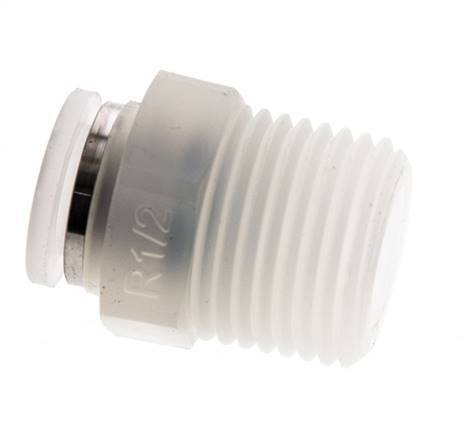 10mm x R1/2'' Push-in Fitting with Male Threads PA EPDM/PTFE