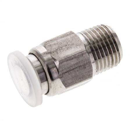 6mm x R1/8'' Steckverschraubung mit Außengewinde Edelstahl/PA EPDM/PTFE