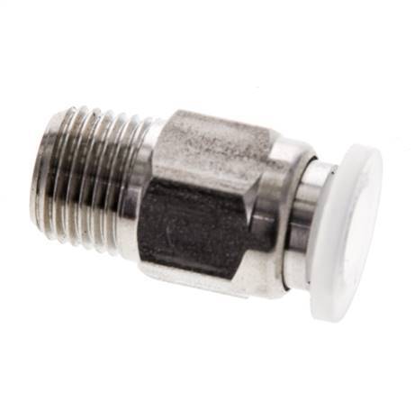6mm x R1/8'' Steckverschraubung mit Außengewinde Edelstahl/PA EPDM/PTFE