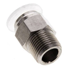 12mm x R3/8'' Push-in Fitting with Male Threads Stainless Steel/PA EPDM/PTFE
