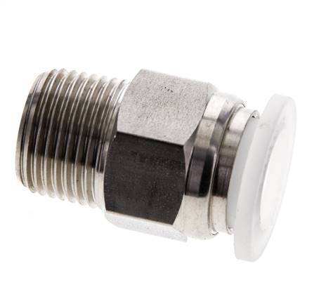12mm x R3/8'' Steckverschraubung mit Außengewinde Edelstahl/PA EPDM/PTFE