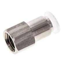 6mm x G1/8'' Push-in Fitting with Female Threads Stainless Steel/PA EPDM/PTFE