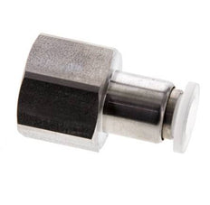 6mm x G1/4'' Push-in Fitting with Female Threads Stainless Steel/PA EPDM/PTFE