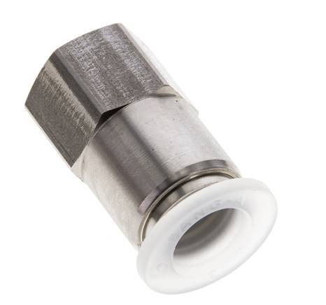 12mm x G3/8'' Push-in Fitting with Female Threads Stainless Steel/PA EPDM/PTFE