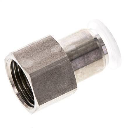 12mm x G1/2'' Push-in Fitting with Female Threads Stainless Steel/PA EPDM/PTFE