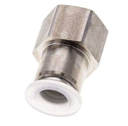 12mm x G1/2'' Push-in Fitting with Female Threads Stainless Steel/PA EPDM/PTFE