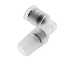 4mm x R1/8'' 90deg Winkel-Steckverschraubung mit Außengewinde Messing FKM drehbar