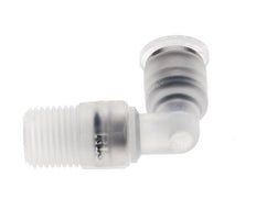 4mm x R1/8'' 90deg Winkel-Steckverschraubung mit Außengewinde Messing FKM drehbar