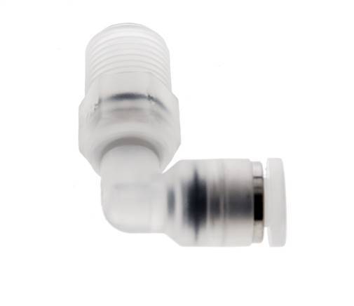 4mm x R1/8'' 90deg Winkel-Steckverschraubung mit Außengewinde Messing FKM drehbar