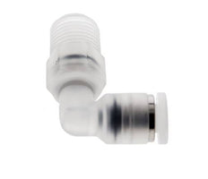 4mm x R1/8'' 90deg Winkel-Steckverschraubung mit Außengewinde Messing FKM drehbar