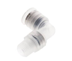 6mm x R1/8'' 90deg Winkel-Steckverschraubung mit Außengewinde Messing FKM drehbar