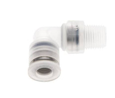 6mm x R1/8'' 90deg Winkel-Steckverschraubung mit Außengewinde Messing FKM drehbar