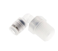 4mm x R1/4'' 90deg Elbow Push-in Fitting with Male Threads PA EPDM/PTFE Rotatable