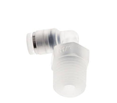 4mm x R1/4'' 90deg Elbow Push-in Fitting with Male Threads PA EPDM/PTFE Rotatable