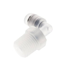 4mm x R1/4'' 90deg Elbow Push-in Fitting with Male Threads PA EPDM/PTFE Rotatable