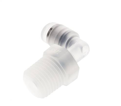 4mm x R1/4'' 90deg Winkel-Steckverschraubung mit Außengewinde Messing FKM drehbar
