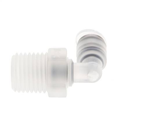 4mm x R1/4'' 90deg Winkel-Steckverschraubung mit Außengewinde Messing FKM drehbar