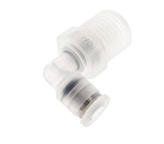 4mm x R1/4'' 90deg Winkel-Steckverschraubung mit Außengewinde Messing FKM drehbar