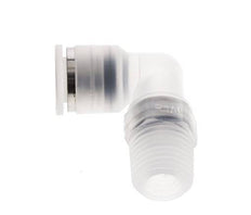 8mm x R1/4'' 90deg Elbow Push-in Fitting with Male Threads PA EPDM/PTFE Rotatable