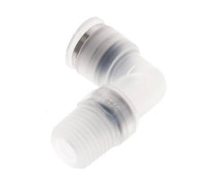 8mm x R1/4'' 90deg Winkel-Steckverschraubung mit Außengewinde Messing FKM drehbar