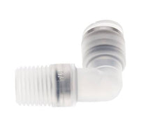 8mm x R1/4'' 90deg Elbow Push-in Fitting with Male Threads PA EPDM/PTFE Rotatable