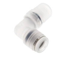 8mm x R1/4'' 90deg Winkel-Steckverschraubung mit Außengewinde Messing FKM drehbar