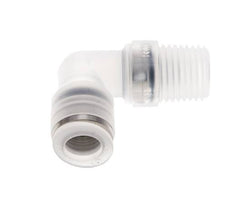 8mm x R1/4'' 90deg Winkel-Steckverschraubung mit Außengewinde Messing FKM drehbar