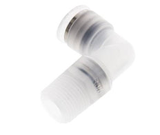 10mm x R3/8'' 90deg Elbow Push-in Fitting with Male Threads PA EPDM/PTFE Rotatable