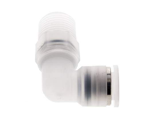 10mm x R3/8'' 90deg Winkel Steckverschraubung mit Außengewinde Messing FKM drehbar