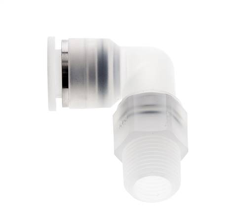 12mm x R3/8'' 90deg Winkel Steckverschraubung mit Außengewinde Messing FKM drehbar