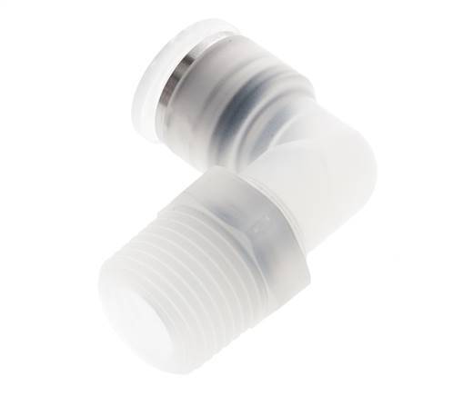 12mm x R1/2'' 90deg Elbow Push-in Fitting with Male Threads PA EPDM/PTFE Rotatable