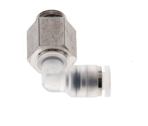 4mm x G1/8'' 90Grad Winkel-Steckverschraubung mit Außengewinde PA/Edelstahl EPDM drehbar