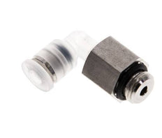 4mm x G1/8'' 90Grad Winkel-Steckverschraubung mit Außengewinde PA/Edelstahl EPDM drehbar