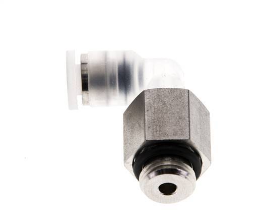 4mm x G1/8'' 90Grad Winkel-Steckverschraubung mit Außengewinde PA/Edelstahl EPDM drehbar