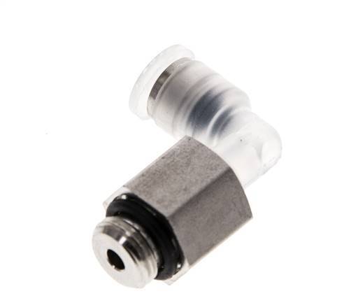 4mm x G1/8'' 90Grad Winkel-Steckverschraubung mit Außengewinde PA/Edelstahl EPDM drehbar